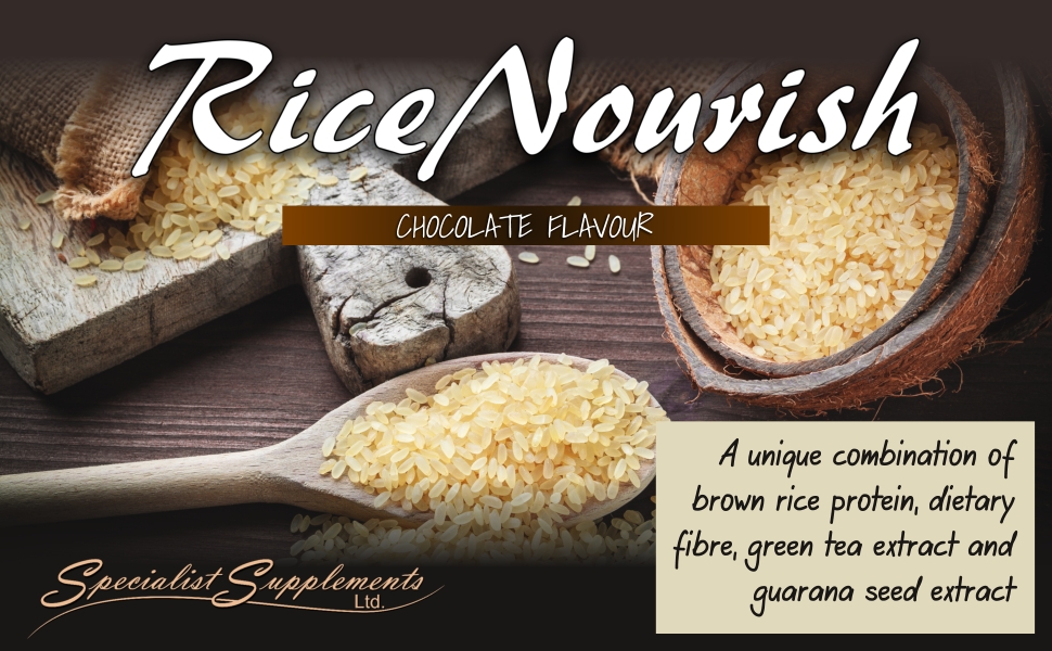 Chocolate flavour rice protein powder